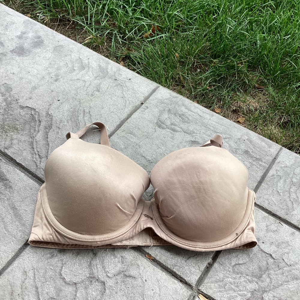 Lined Demi buste double Victoria’s Secret tan bra 34D